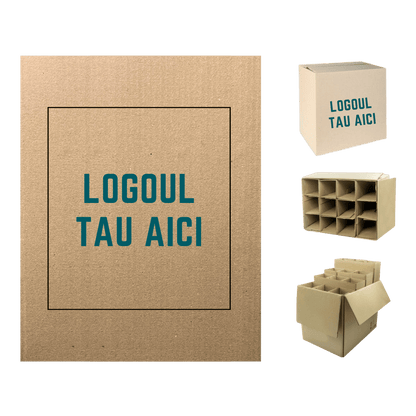 Cutie Personalizata 12 sticle de Vin cu separatoare incluse