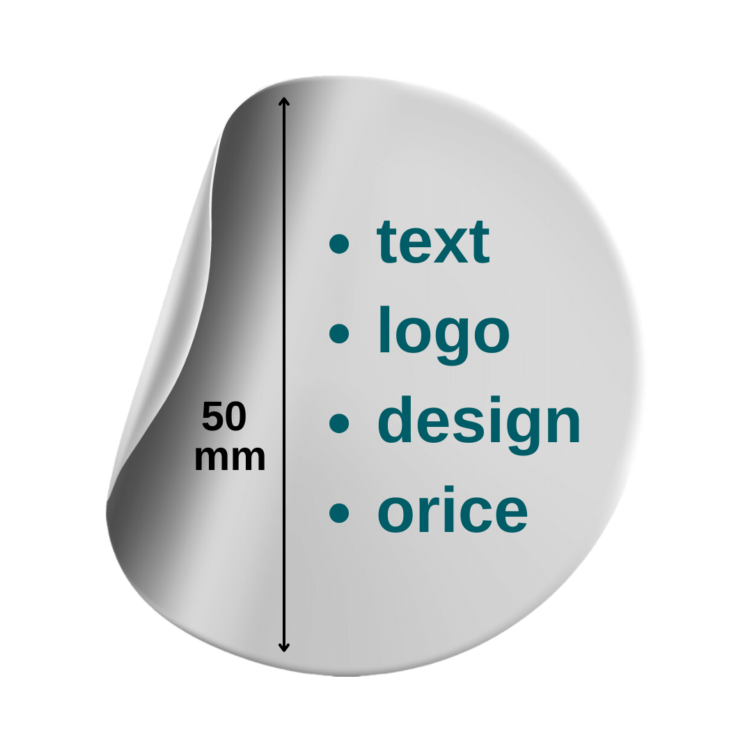 Etichete personalizate autoadezive rotunde 50 mm