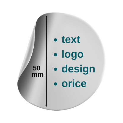 Etichete personalizate autoadezive rotunde 50 mm