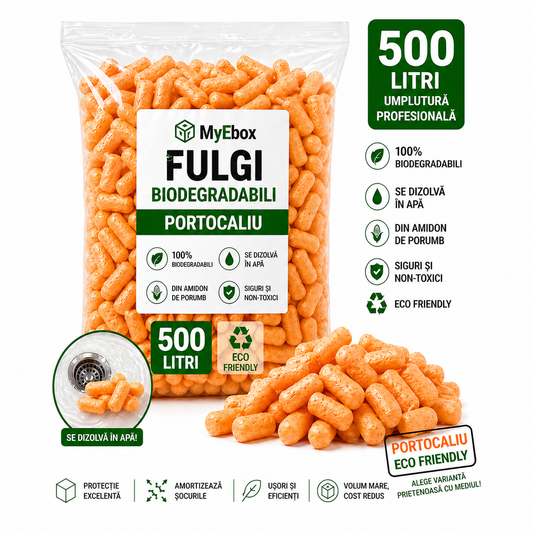 Fulgi Biodegradabili Portocaliu 500 litri