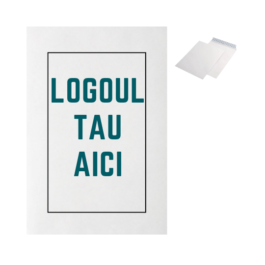 Plic Personalizat B4 Alb 250X353 mm