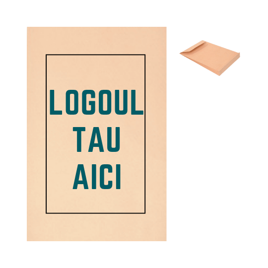 Plic Personalizat B5 cu Burduf Kraft 176x250x30 mm