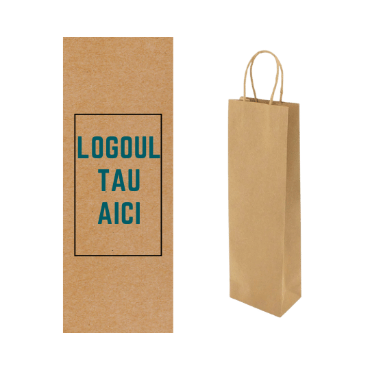 Punga Kraft Personalizata 1 sticla de vin