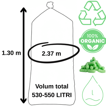 Volum Fulgi Biodegradabili Verzi 500 litri