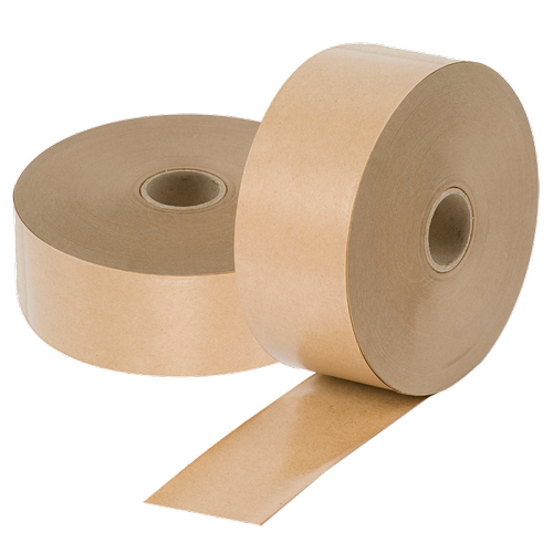Banda Adeziva Umectibila din Hartie Albă sau Kraft, Ecologica, 60mm X 200m