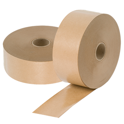 Banda Adeziva Umectibila din Hartie Albă sau Kraft, Ecologica, 60mm X 200m